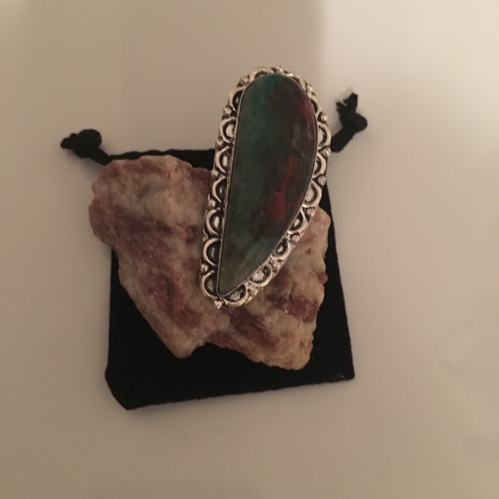 REAL CUPRITE STERLING SILVER RING